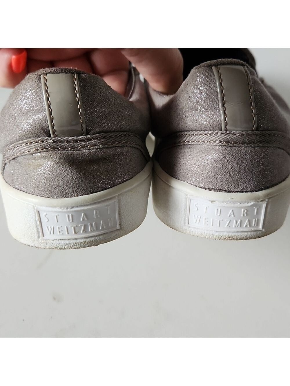 STUART WEITZMAN | Vance Glitz Sneakers Slipons Girls Sz 3 - Picture 5 of 7